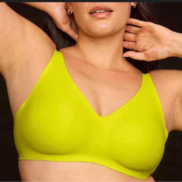 Knix Revolution V-neck Bright Neon Yellow Women's Bra - size M++ - Picture 2 of 10